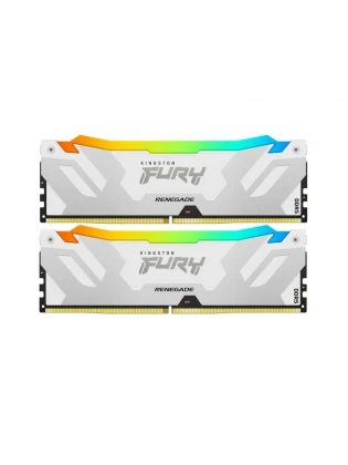 ოპერატიული მეხსიერება: Kingston FURY Renegade Silver/White RGB XMP DDR5 64GB 6400MHz DUAL KIT DIMM - KF564C32RWAK2-64