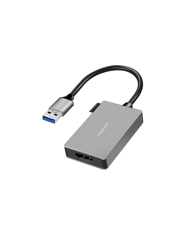 ადაპტერი: Logilink UA0233A USB 3.0 adapter USB-A/M to HDMI-A/F 1080p grey 0.15 m