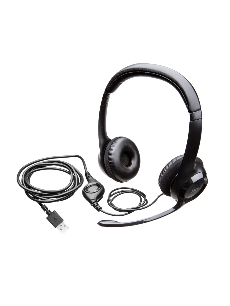 ყურსასმენი: Logitech H390 Computer Headset USB Black - 981-000406