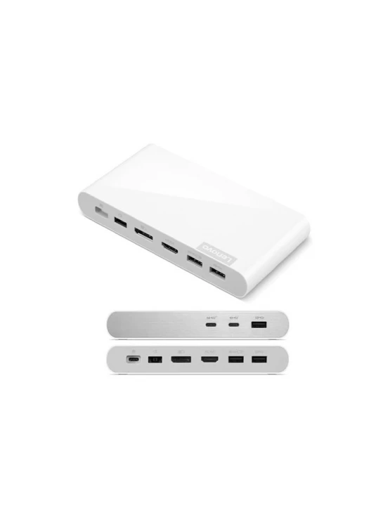 USB ჰაბი: Lenovo 500 USB-C Universal Dock White