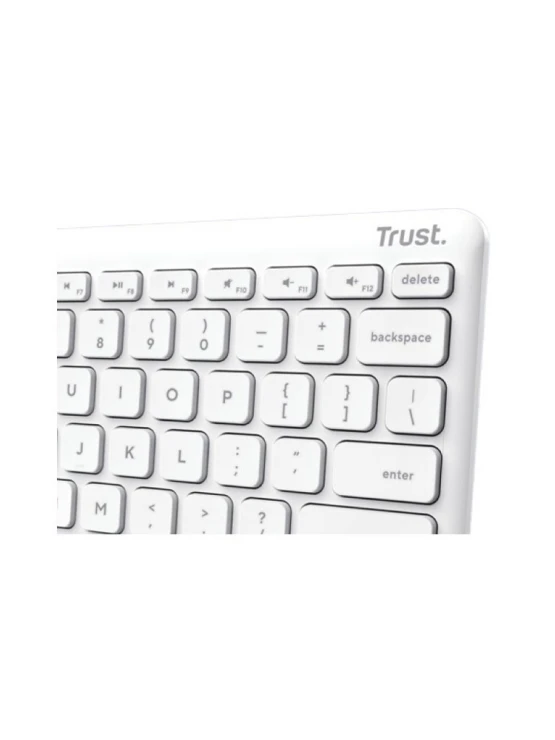 კლავიატურა: Trust Lyra Compact Wireless Keyboard White - 25097