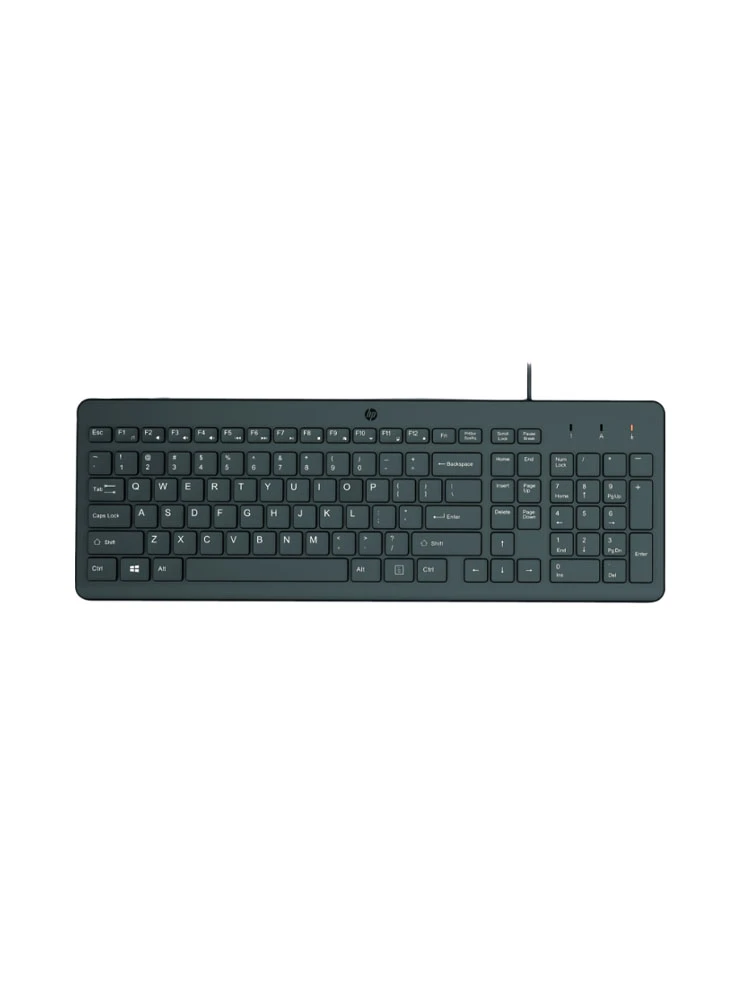 კლავიატურა: HP 150 Wired Keyboard Black - 664R5AA