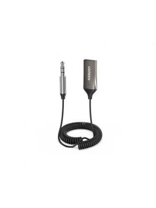 აუდიო ადაპტერი: UGREEN CM309 USB to Aux Car Bluetooth 5.0 Receiver Audio Adapter Black - 70601