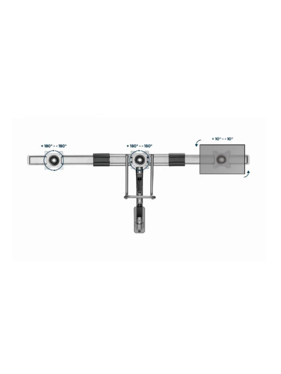მონიტორის საკიდი: Gembird MA-WA3-01 Wall mounted adjustable monitor arm for 3 monitors
