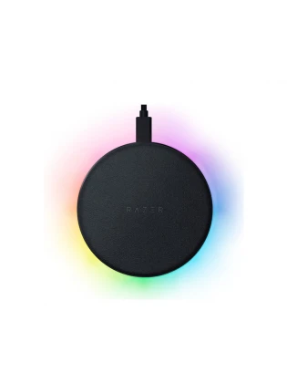 დამტენი: Razer Charging Pad Chroma 10W Fast WL Charger RGB Black - RC21-01600100-R371