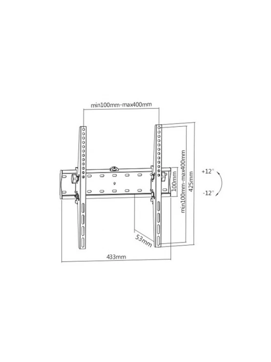 ტელევიზორის საკიდი: Gembird WM-55T-02 TV wall mount (tilt) 32"-55"