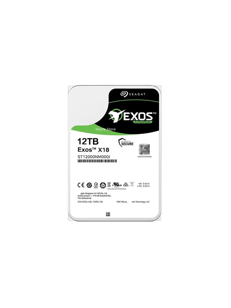 მყარი დისკი: Seagate Exos X18 ST12000NM000J 12TB 3.5 HDD SATA 6Gb/s