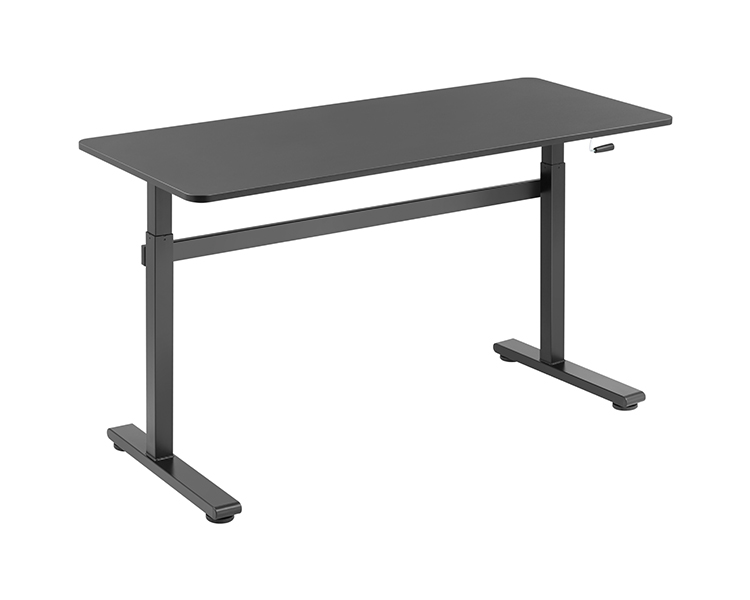 Desk: Vertex VX-MSSD-02B Affordable Manual Sit-Stand Desk Black