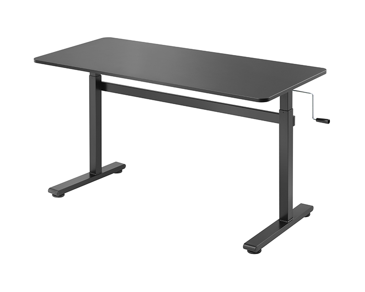 Desk: Vertex VX-MSSD-02B Affordable Manual Sit-Stand Desk Black