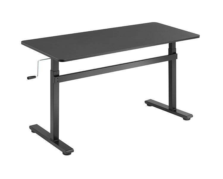 Desk: Vertex VX-MSSD-02B Affordable Manual Sit-Stand Desk Black