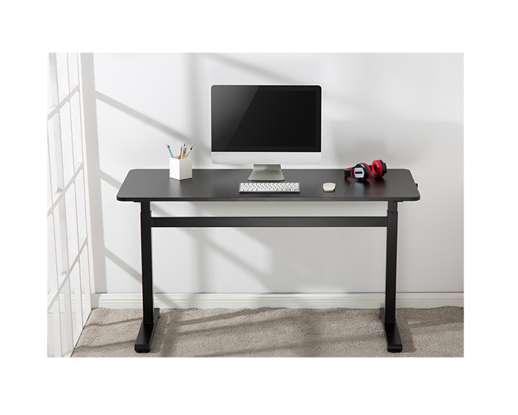 Desk: Vertex VX-MSSD-02B Affordable Manual Sit-Stand Desk Black