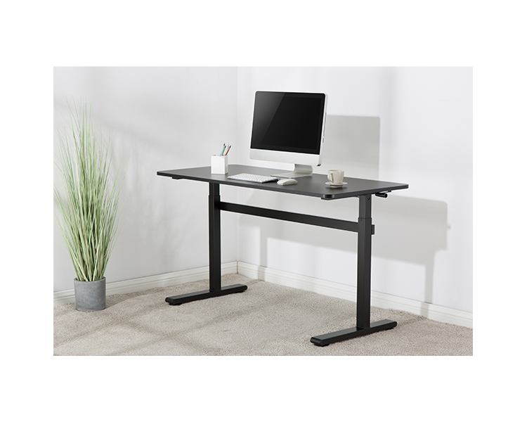 Desk: Vertex VX-MSSD-02B Affordable Manual Sit-Stand Desk Black