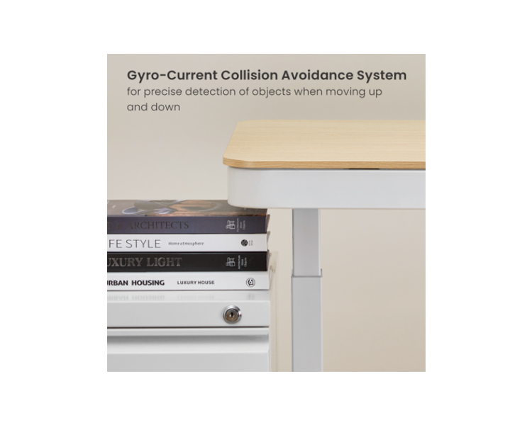 Desk: Vertex VX-1SSD-01NW Single Motor Sit-Stand Desk with Drawer & Memory Control